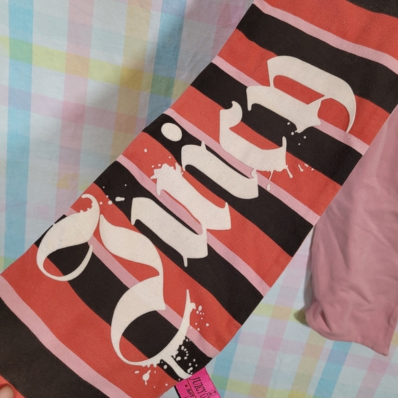 Juicy Couture striped scarf flocked logo - Picture 2 of 6